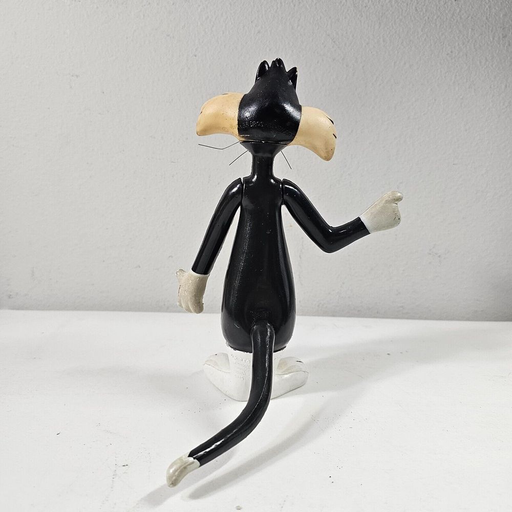 Sylvester The Cat Plush 16" 1995 and Dakin Plastic Figure 8" 1969 Warner Bros - Picture 13 of 16
